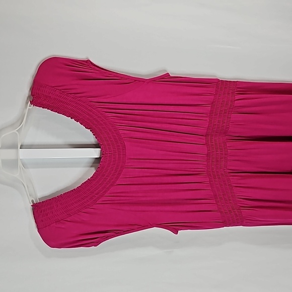 Croft & Barrow Fuschia Dress Size Large - Picture 5 of 7